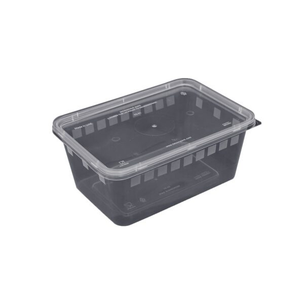 Falcon Microwave Clear Container with a Lid  (1000Cc) - Rectangular