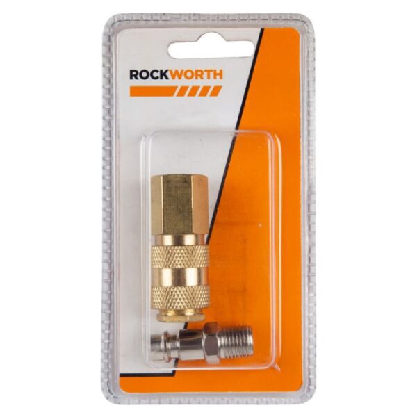 Rockworth Coupler Quick Female And  Press-In Male 1/4